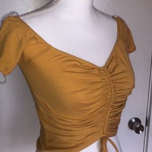 Mustard crop top